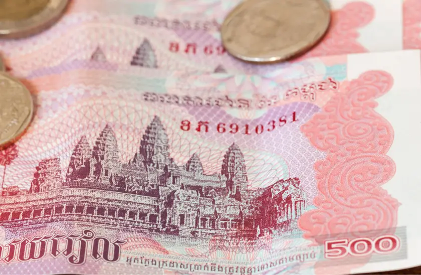 Angkor Wat on a Cambodian note. 