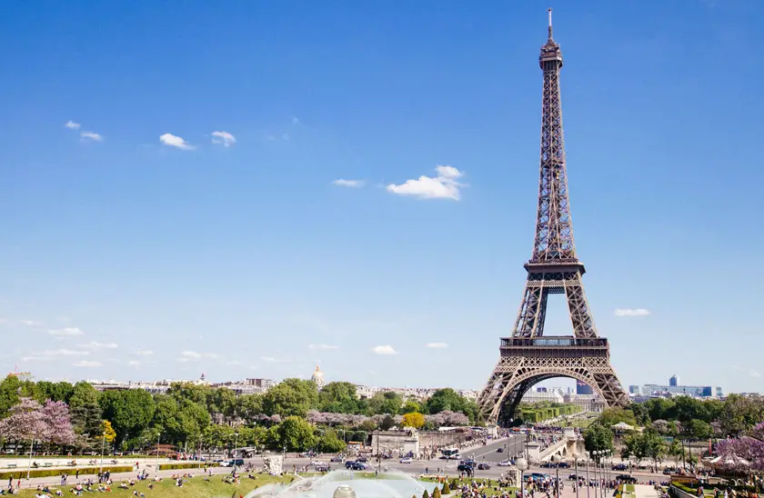 Eiffel Tower against a blue sky in Paris, Reasons to go to Disneyland Paris