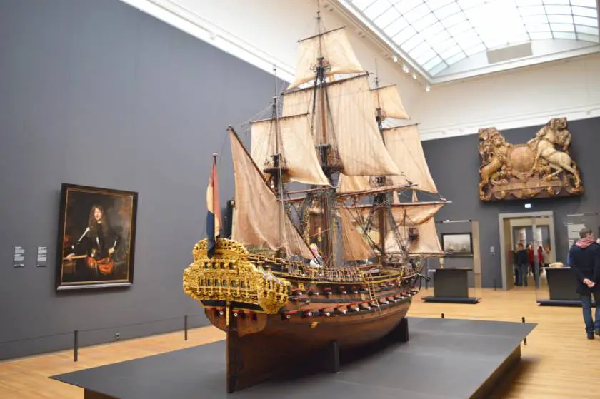Ship model at the Rijks Museum in Amsterdam