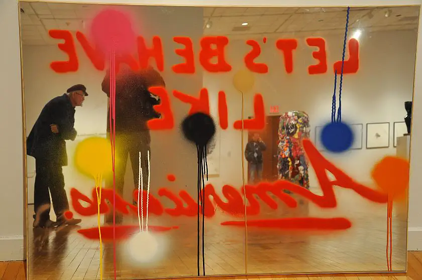 Spray paint art in the Bronx Museum New York