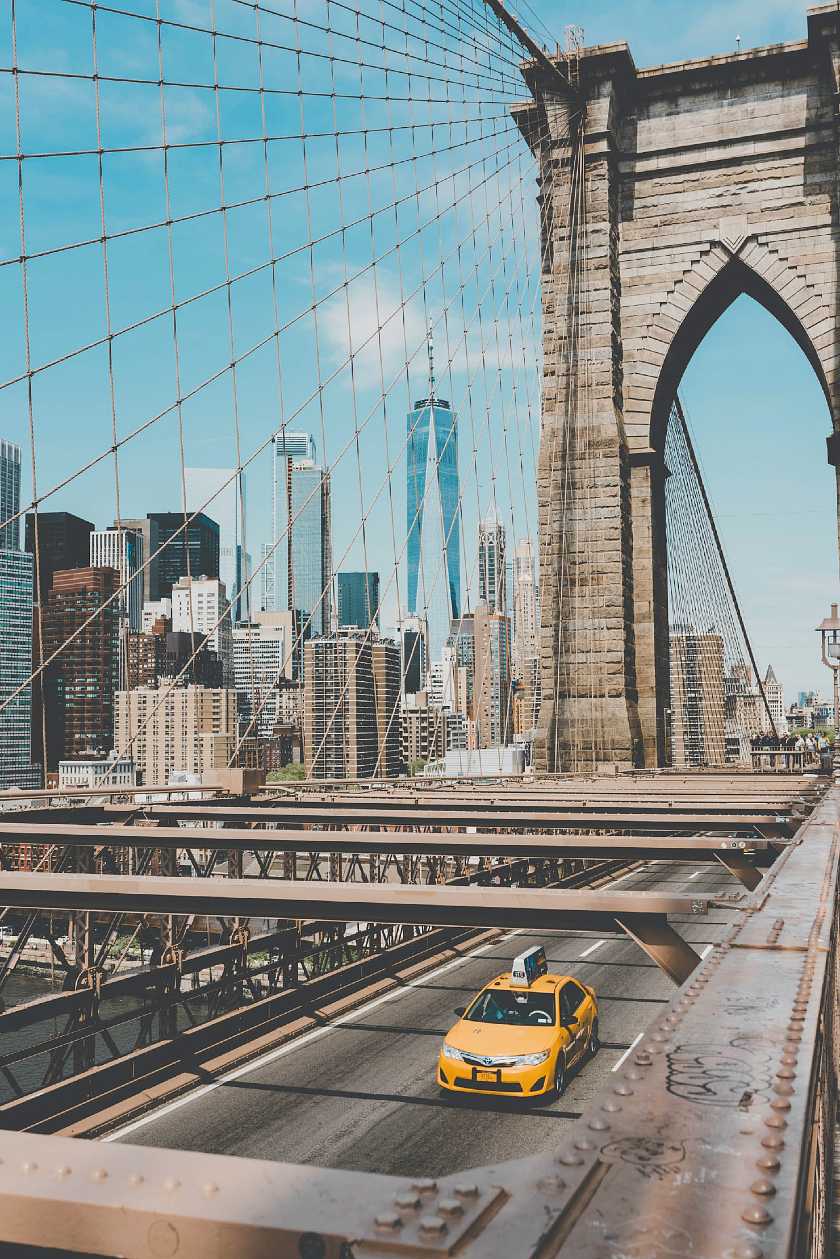 New York skyline from the Brooklyn Bridge