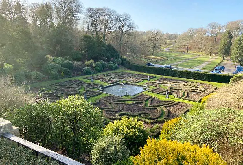 Italian gardens at Lyme Park House