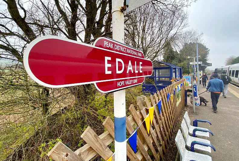 Edale Train Station sign 