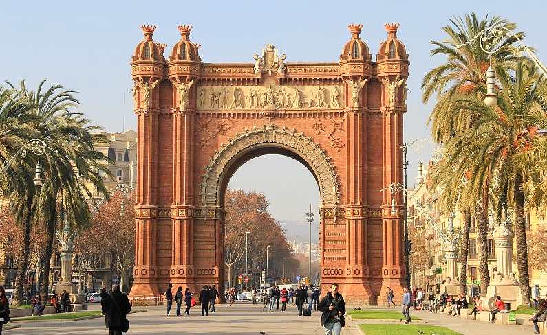 The Arc de Triomf in Barcelona 