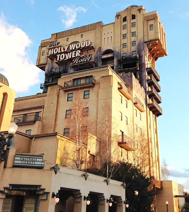 The Twilight Zone Tower of Terror ride at Disneyland Paris
