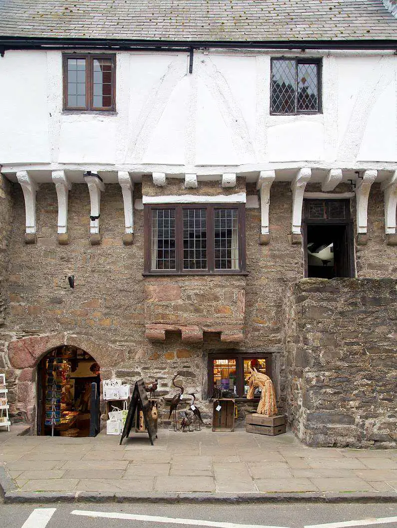 Aberconwy House, a medieval stone and white wood house in Conwy Wales