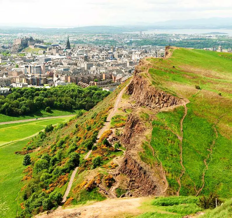 View of Edinburgh city centre from Arthur's seat